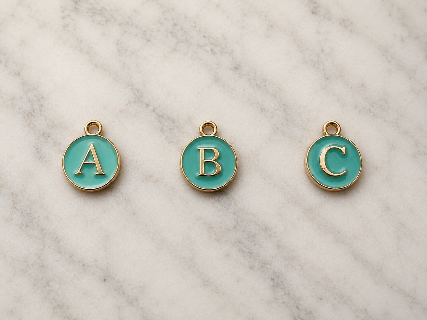 Blue/Gold Initial Charm
