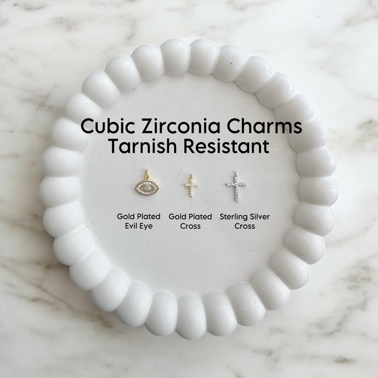 Cubic Zirconia Charms