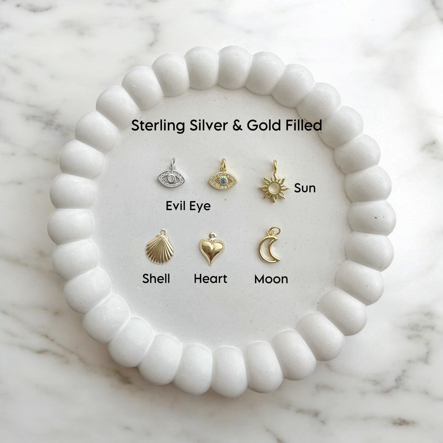 Sterling Silver & Gold Filled Charms