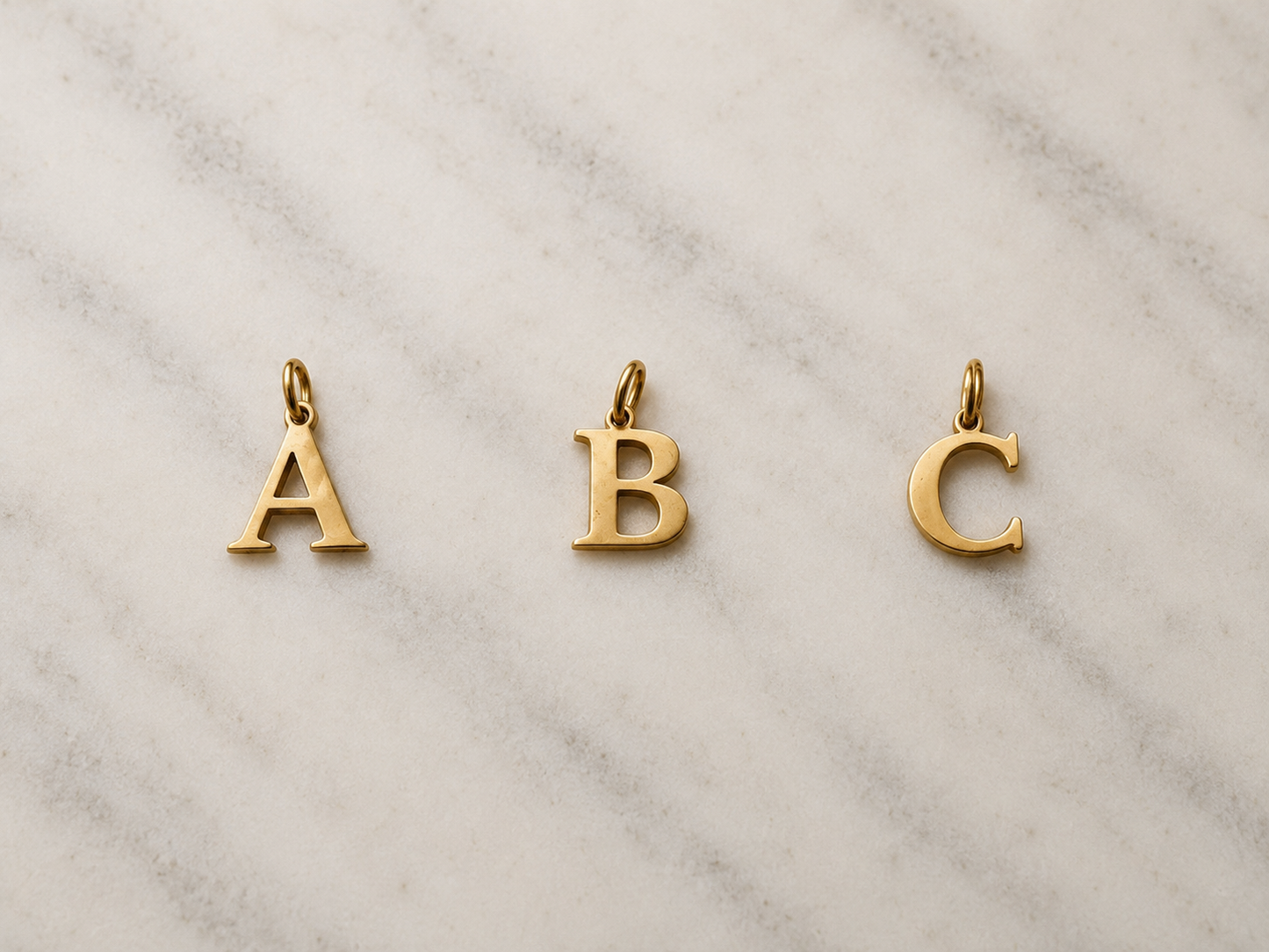 Gold Plated Initial Charm
