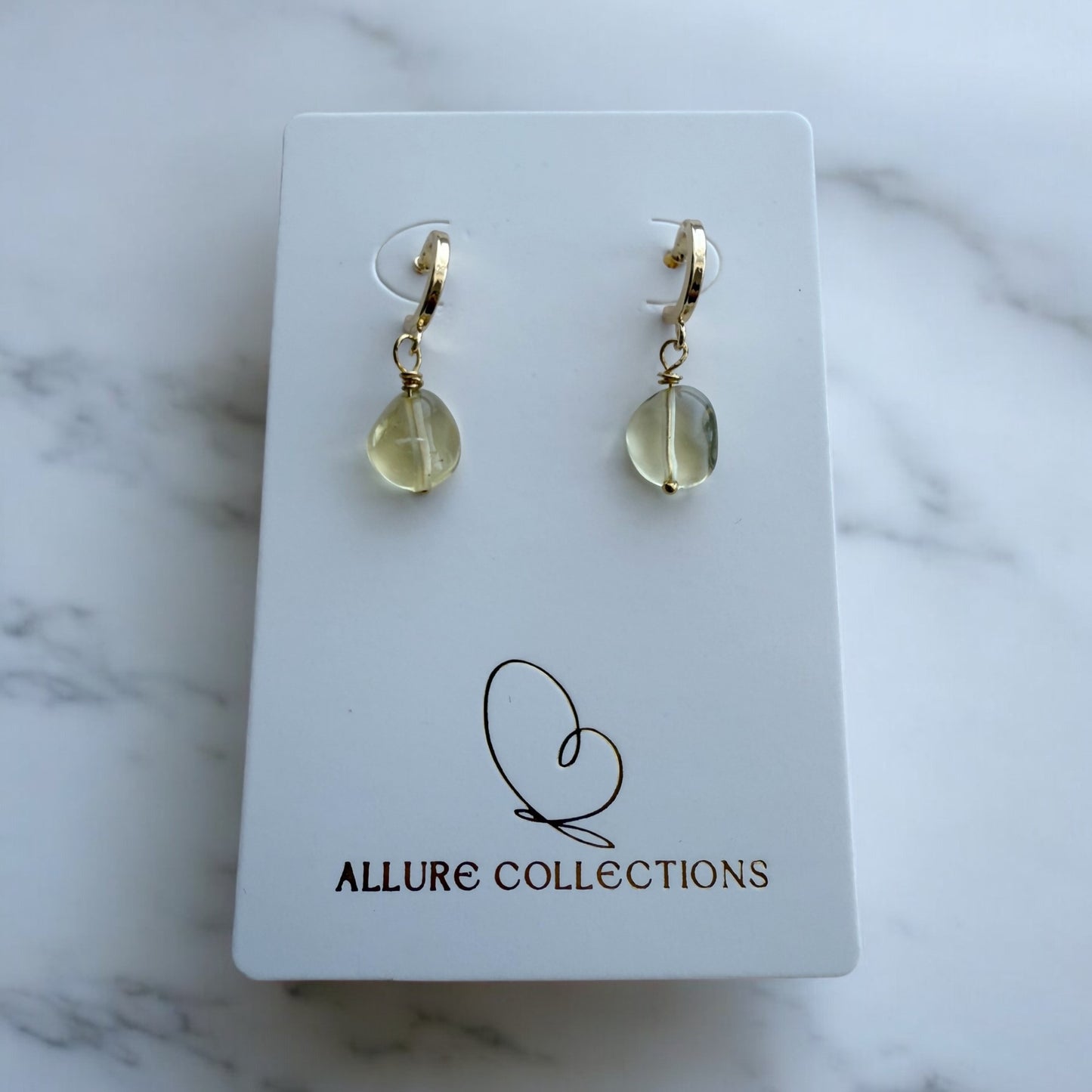 Gemstone Drop Huggies
