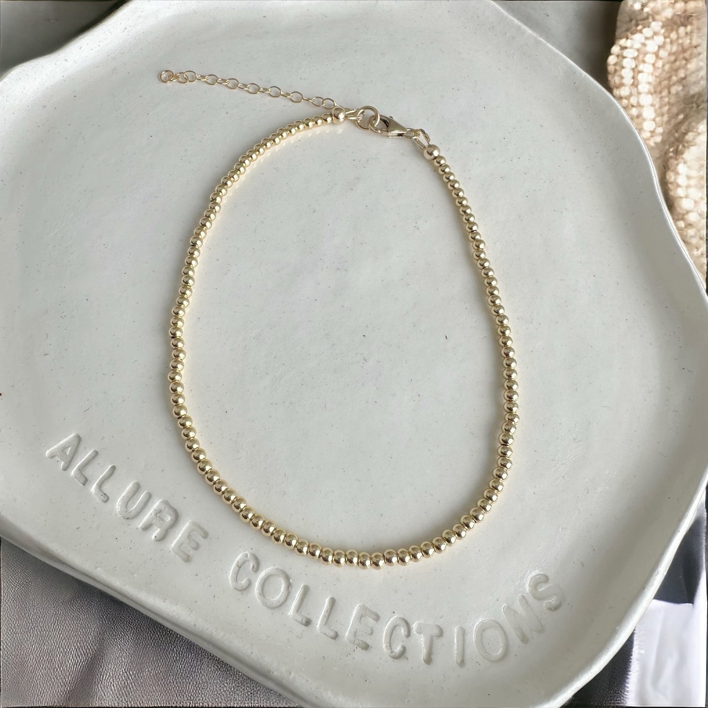 Plain Beaded Anklet