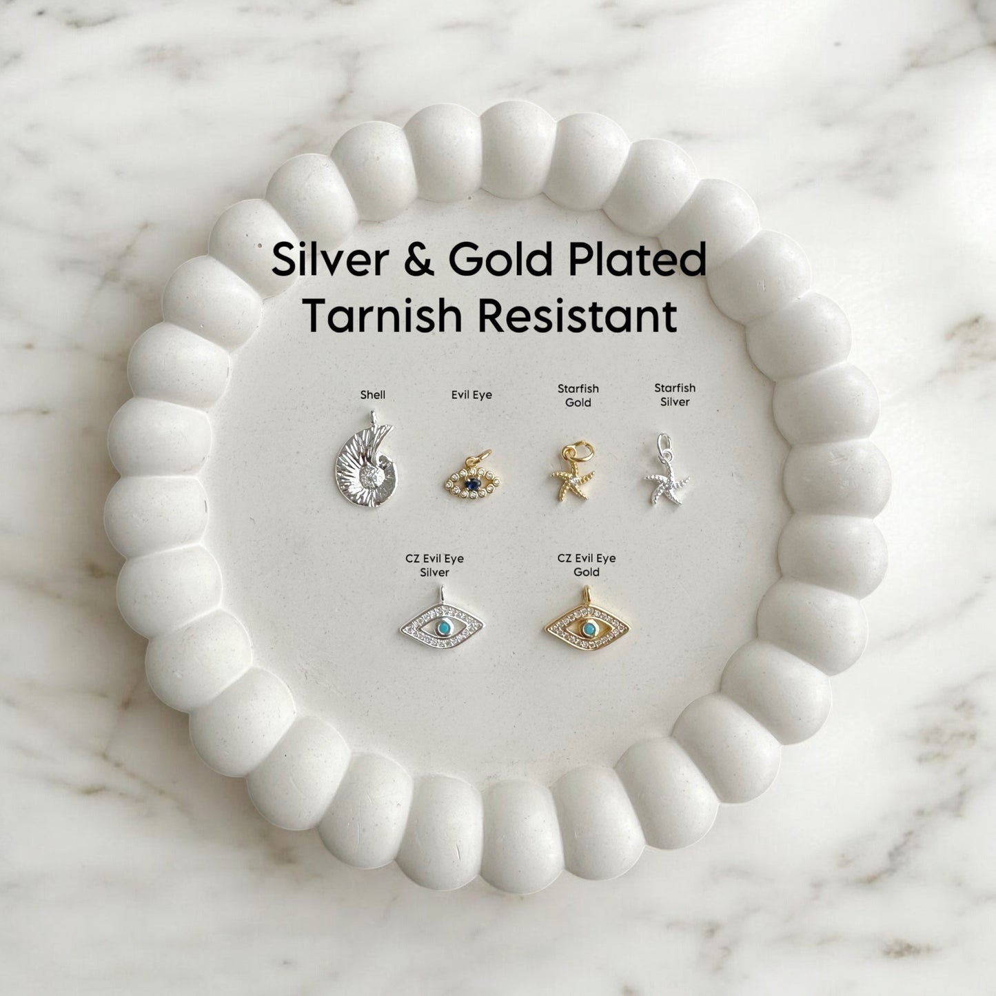 Gold & Silver Plated Charms (Tarnish Resistant)