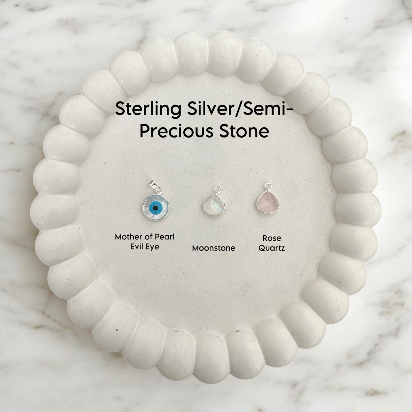 Sterling Silver/Semi-Precious Stone Charms