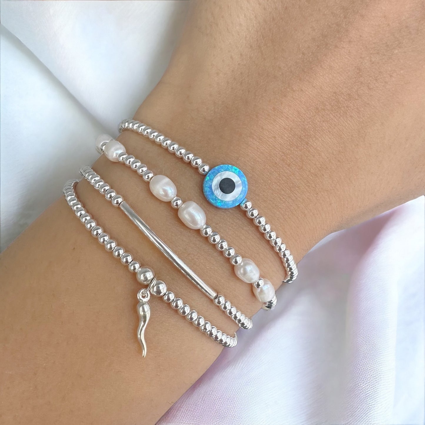 Opal Evil Eye Bracelet