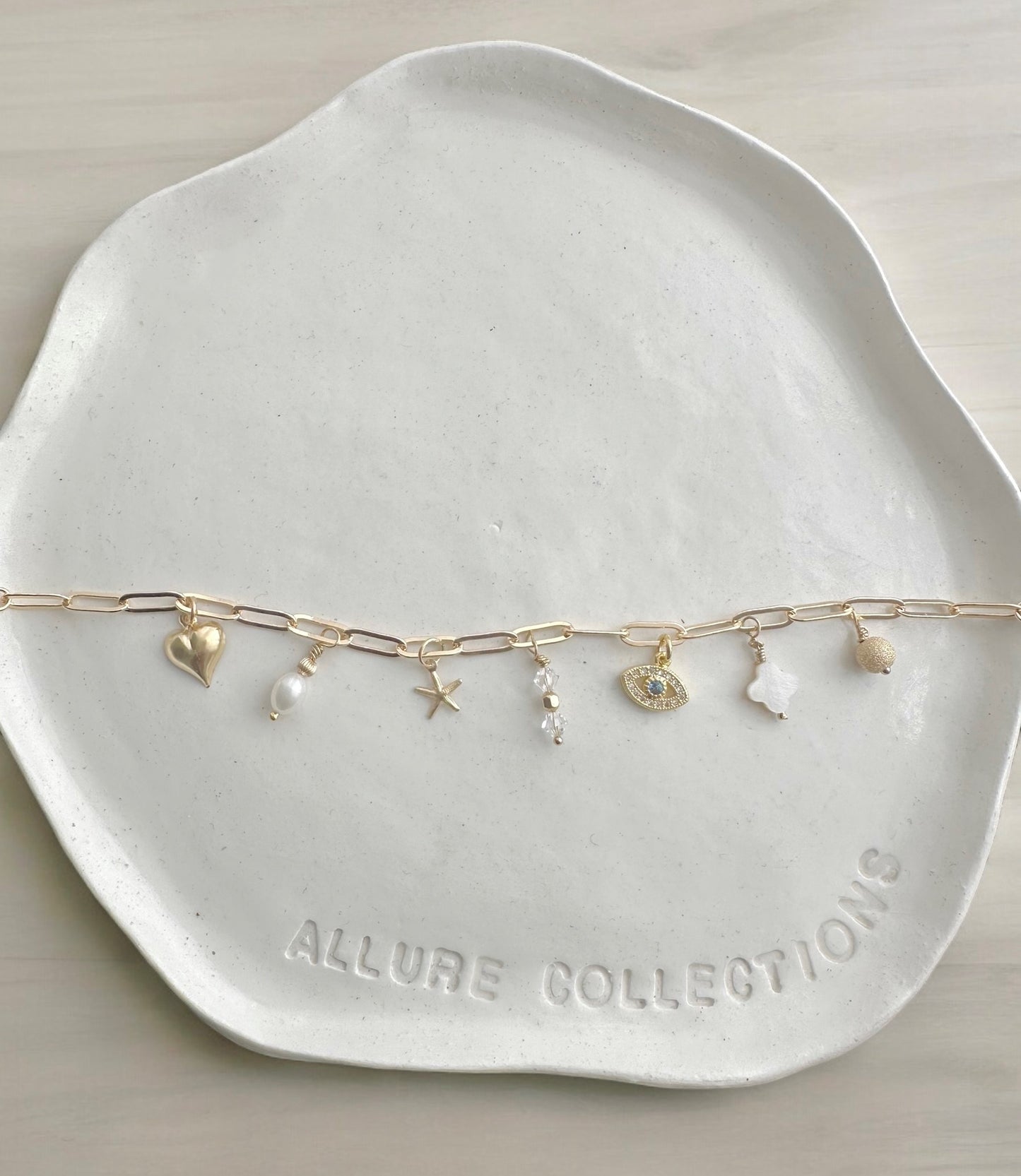 Gold Filled Paperclip Chain Bracelet (no charms)