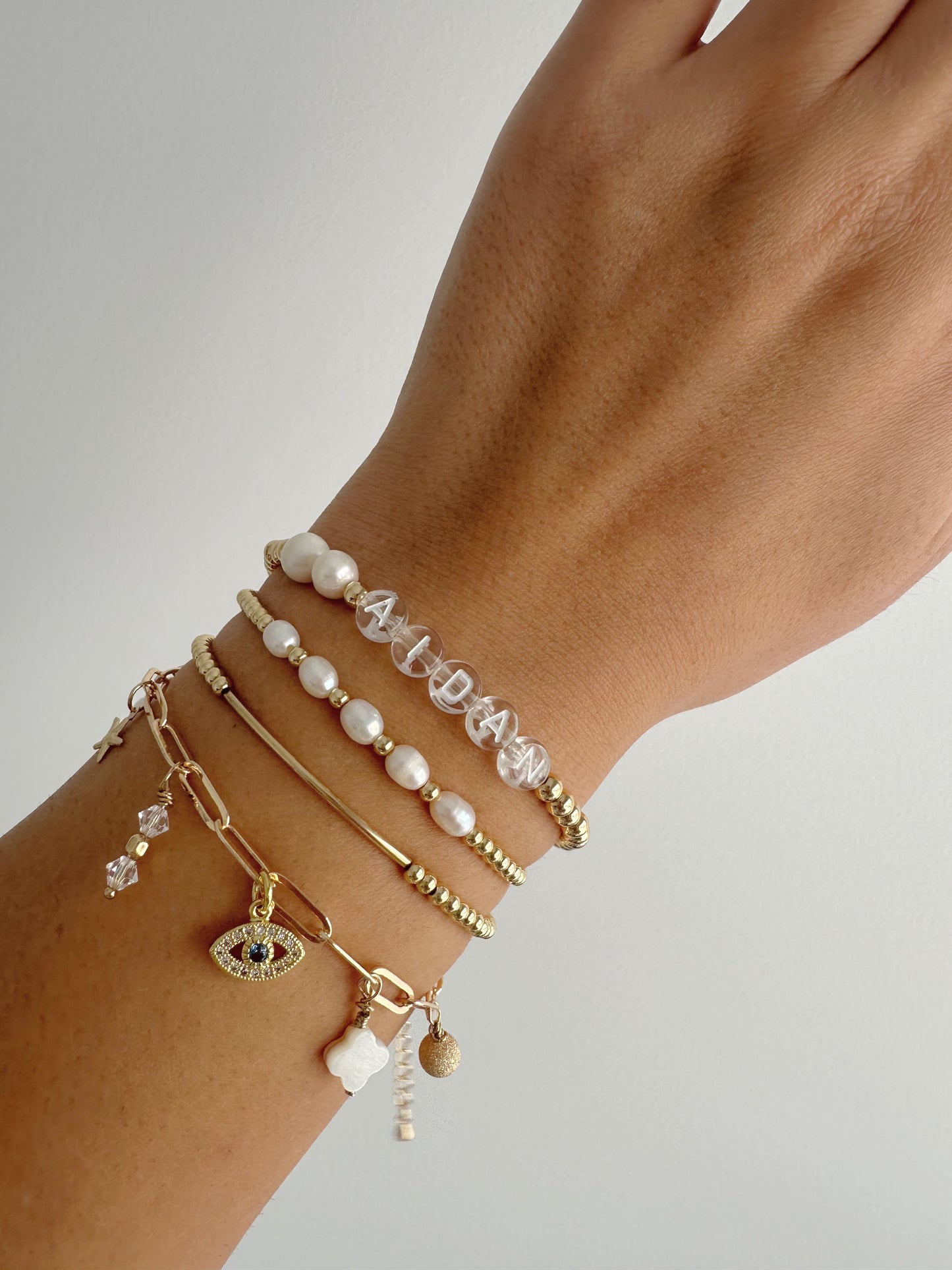 Gold Filled Paperclip Chain Bracelet (no charms)