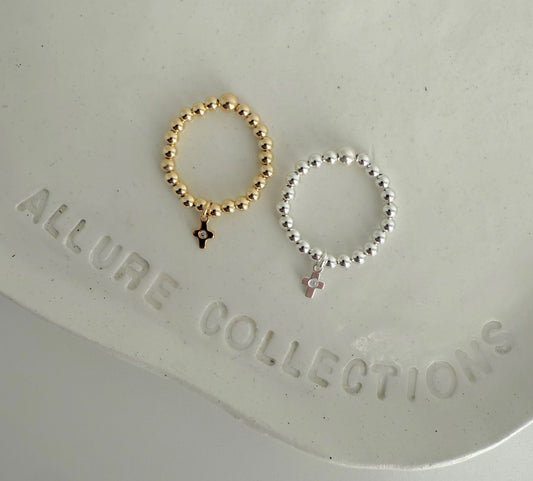 Cross Charm Ring