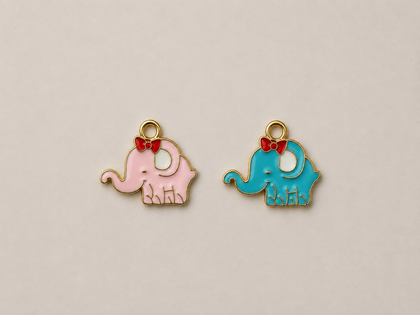 Elephant Charm - Gold