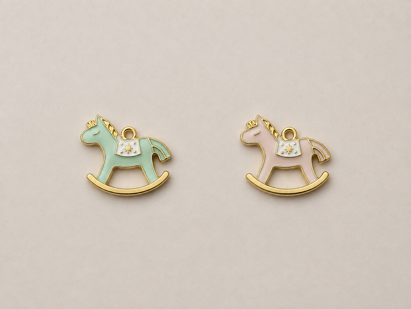 Rocking Horse Charm - Gold