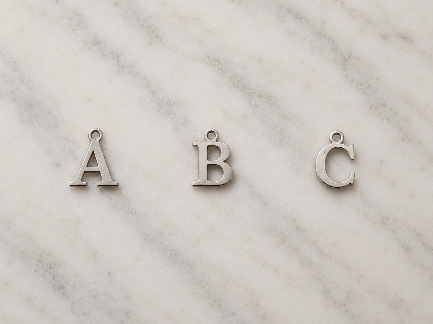 Silver Plated Initial Charm