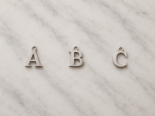 Silver Plated Initial Charm