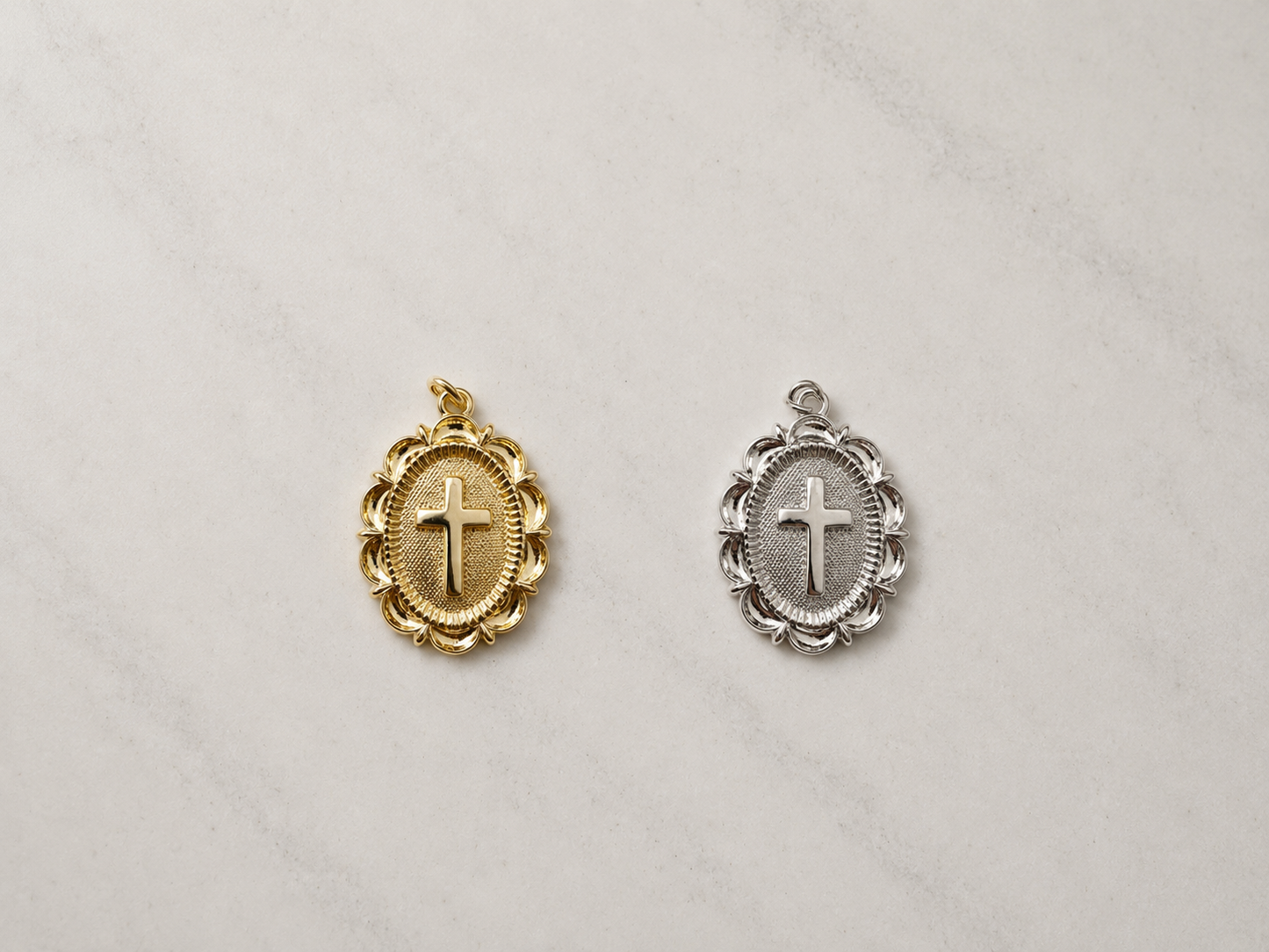 Cross Medallion Charm